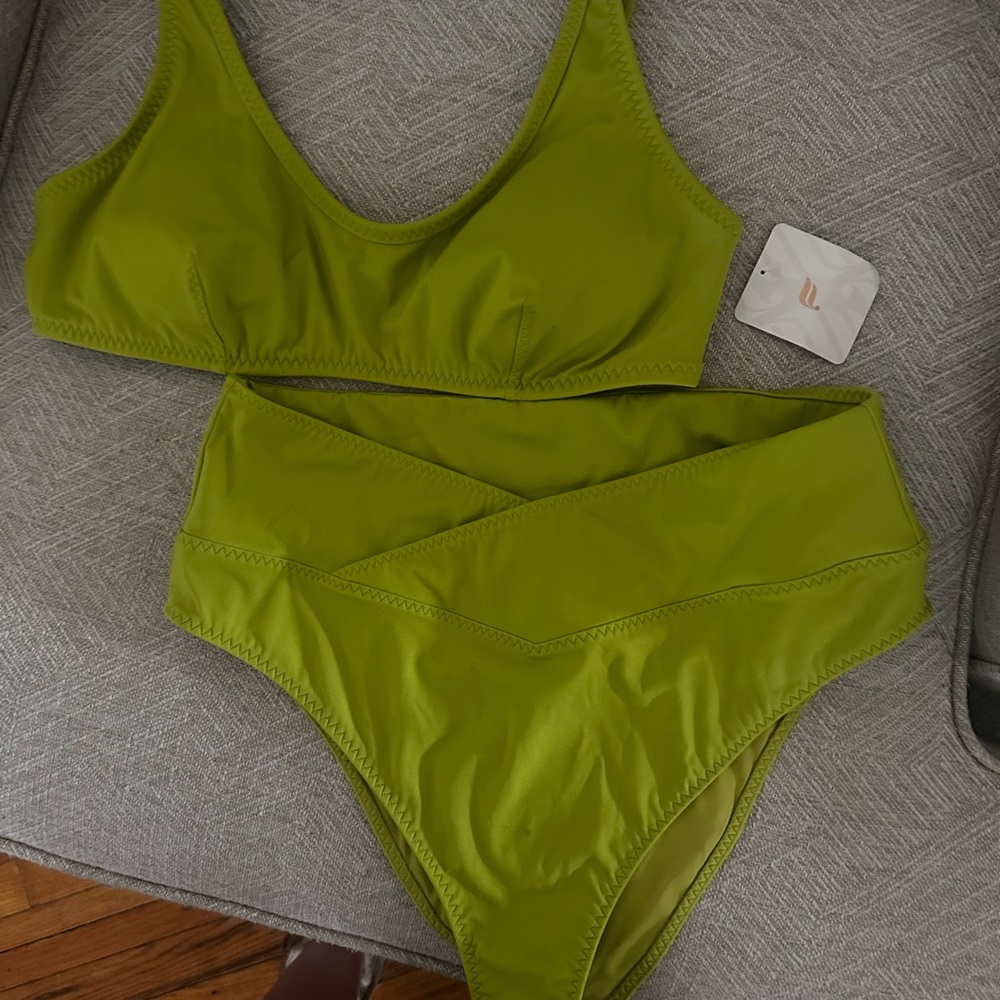 Lime Green Women's Swim Set